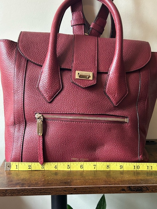 Henri Bendel Rivington Burgundy Leather Convertible Backpack / Purse - Picture 5 of 11